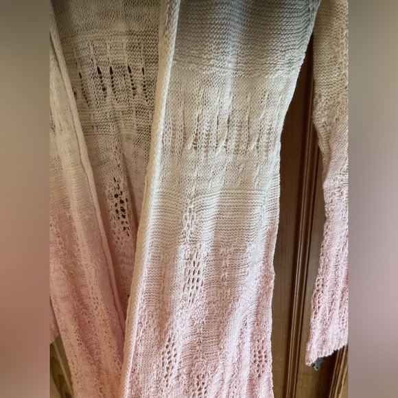 Anthropologie Tonal Tides Cardigan by Moth 
XS EUC
Pink/cream/deep gray - Picture 4 of 6